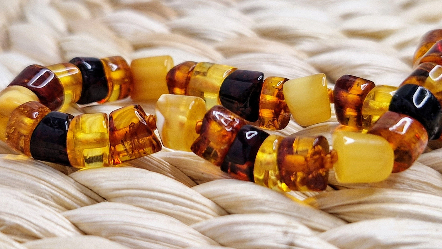 Amber Bead Necklace ' Whispers' . Natural - Multicolor - Jewelry - Baltic Mystery | Amber Jewelry