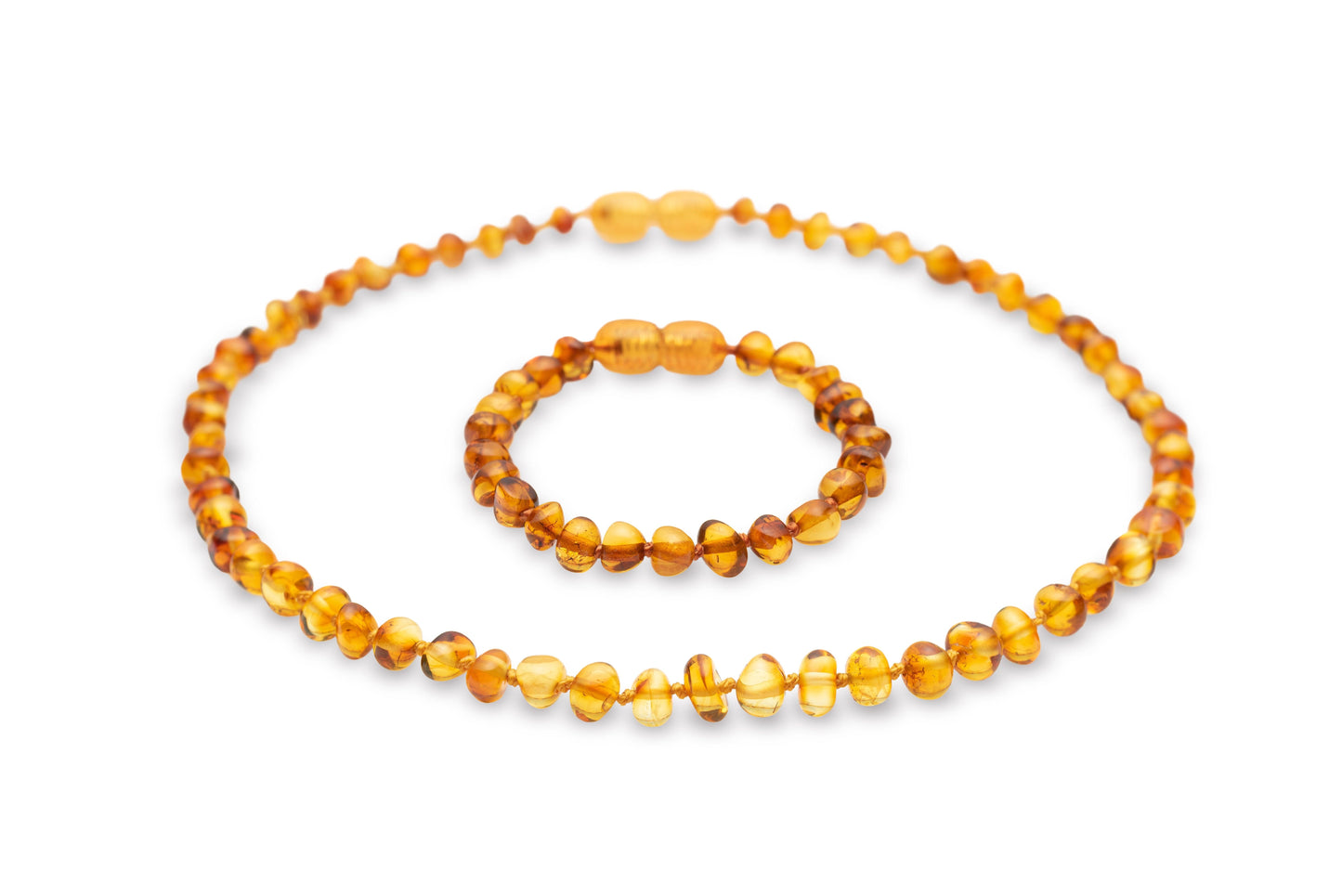 Amber Necklace - Bracelet ' Polished Honey '. Amber - Kids - Jewelry