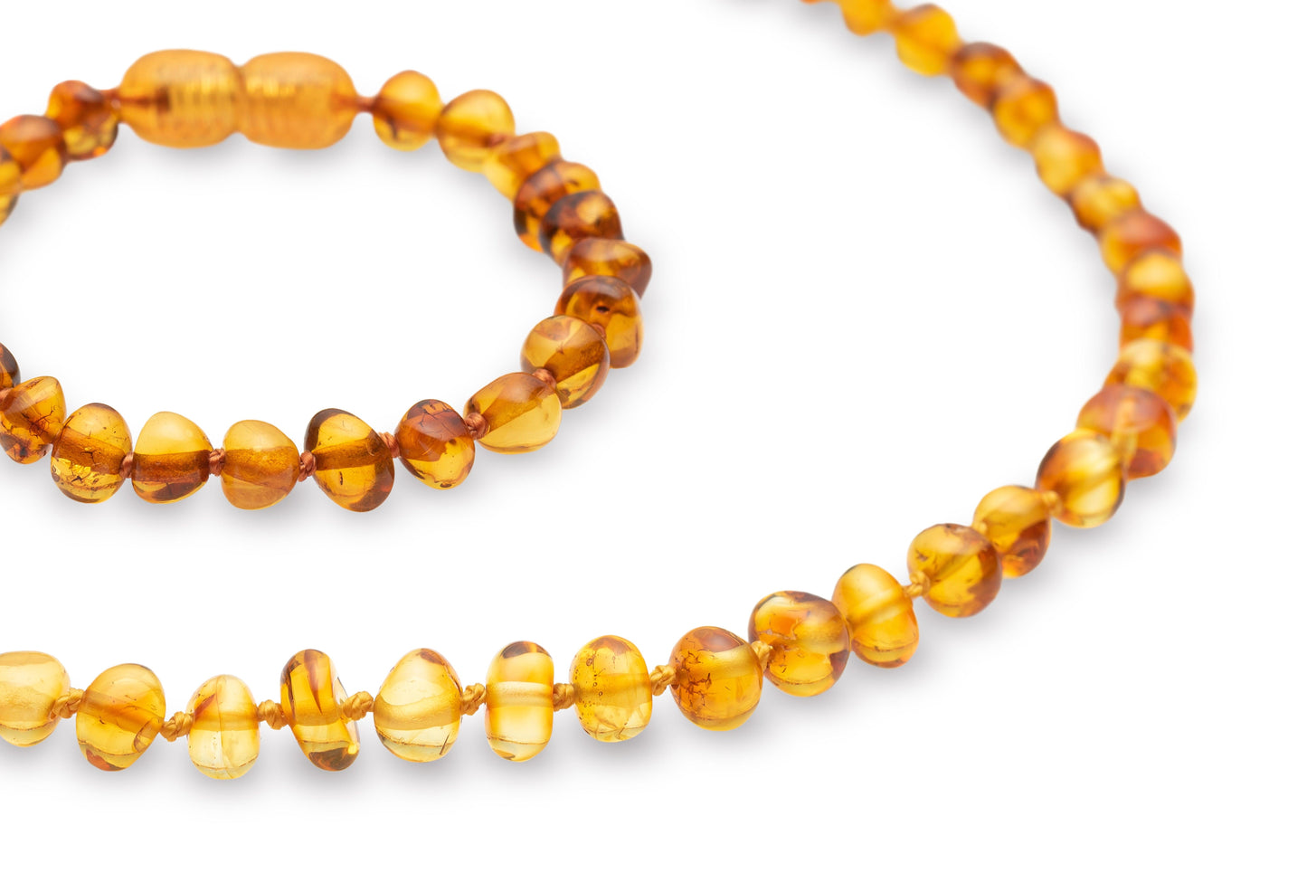 Amber Necklace - Bracelet ' Polished Honey '. Amber - Kids - Jewelry