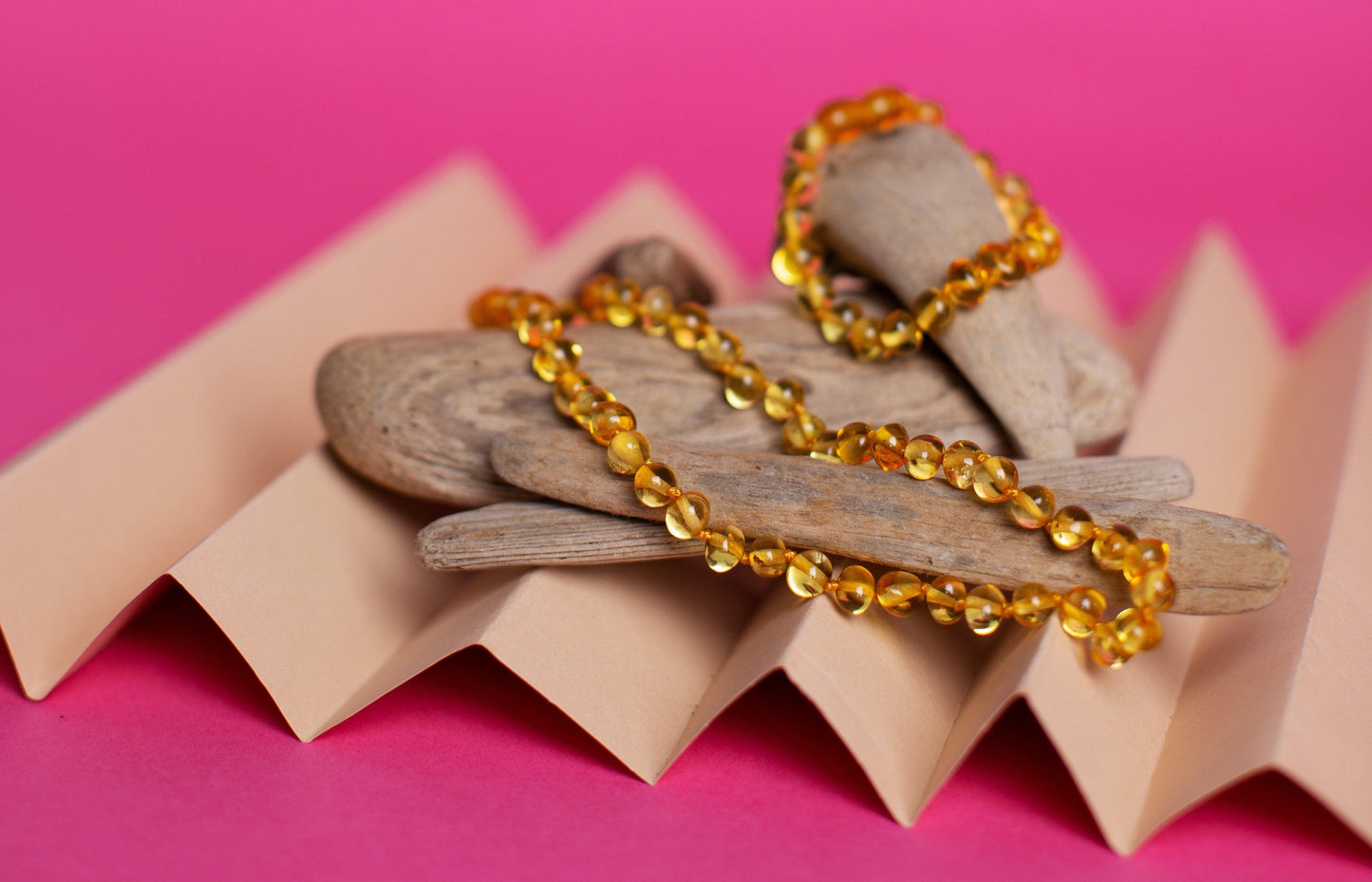 Amber Necklace - Bracelet ' Polished Honey '. Amber - Kids - Jewelry