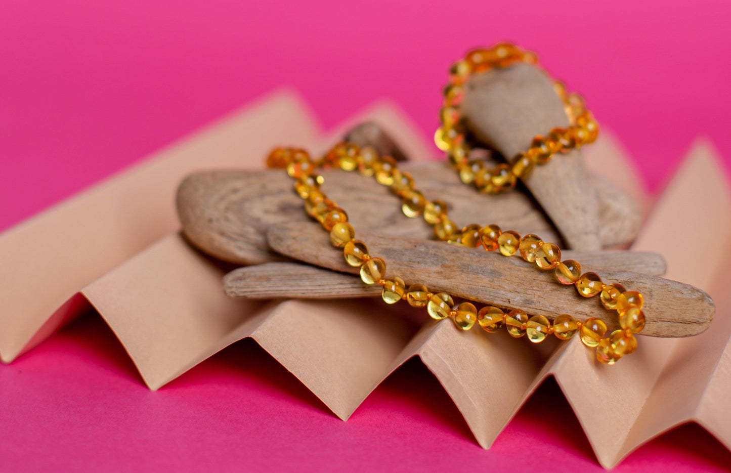 Amber Necklace - Bracelet ' Polished Honey '. Amber - Kids - Jewelry