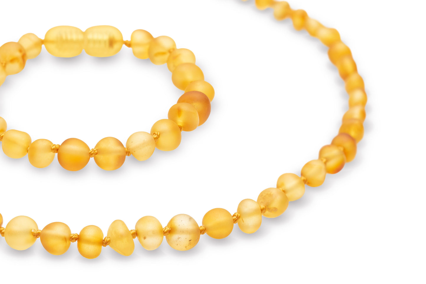 Amber Necklace - Bracelet 'Raw Honey'.Kids - Jewelry - Set