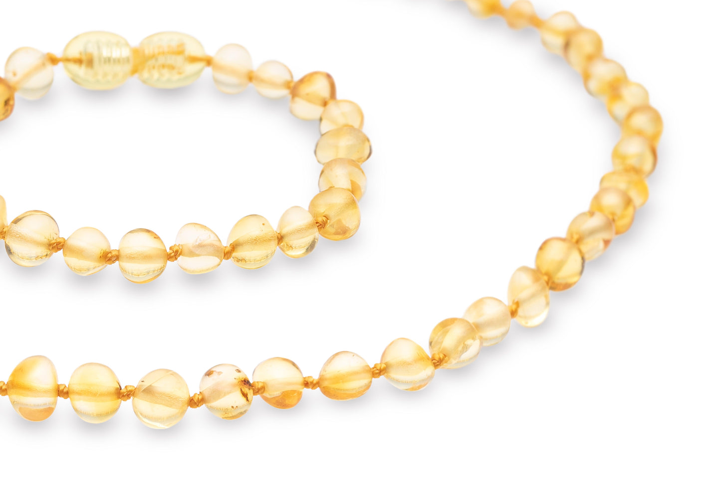 Amber Necklace 'Polished Lemon Set'. Baltic - Amber - Jewelry