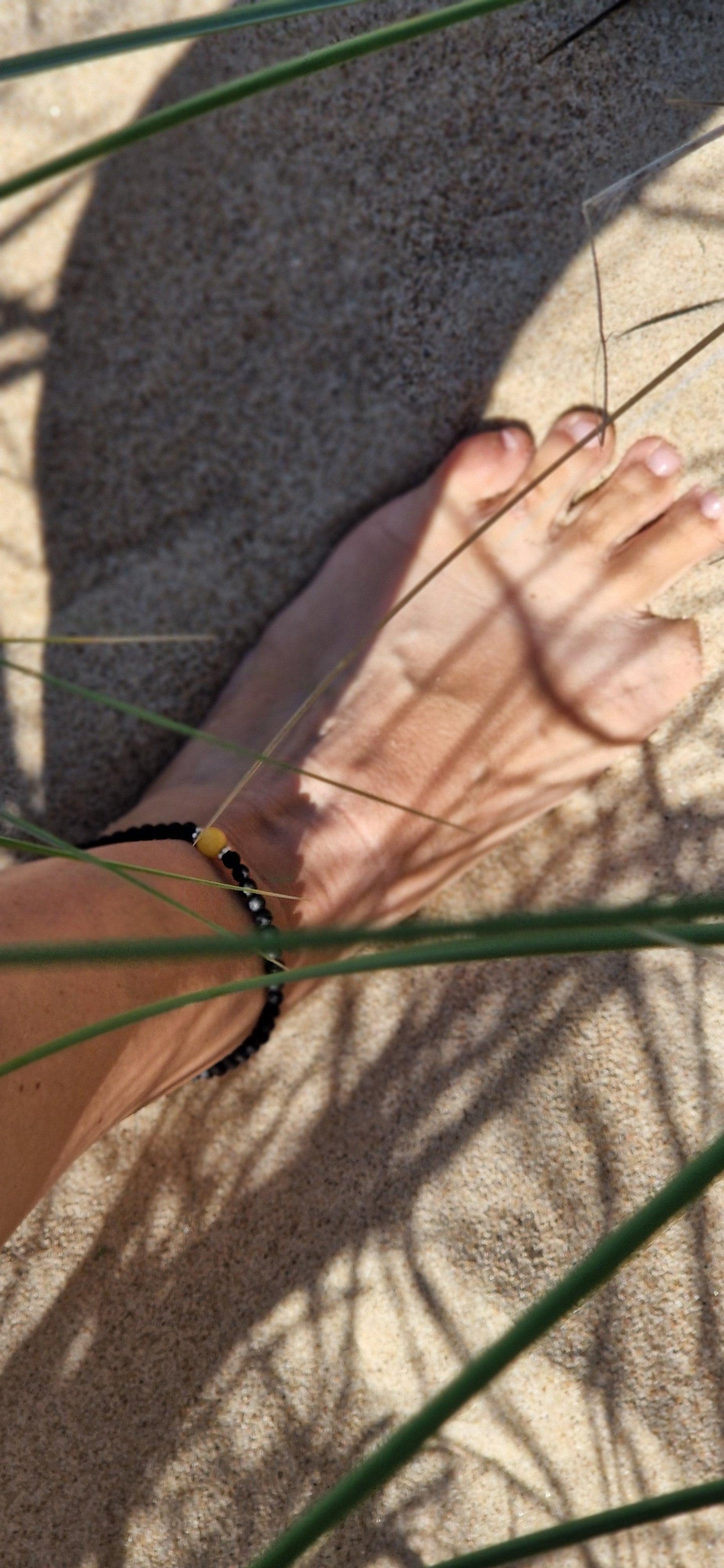 Lava Stone Anklet Bracelet - Baltic Mystery | Amber Jewelry