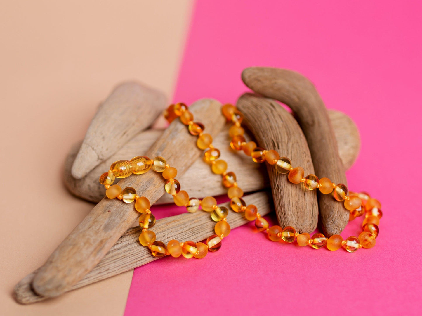 Polished / Raw Amber Honey Set - Baltic Mystery | Amber Jewelry