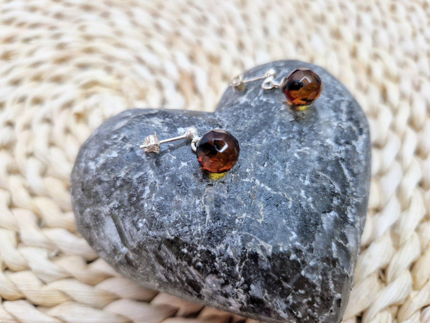 Baltic Amber Earrings 'Bubbles' .Natural Faceted Elegant Jewelry - Baltic Mystery | Amber Jewelry