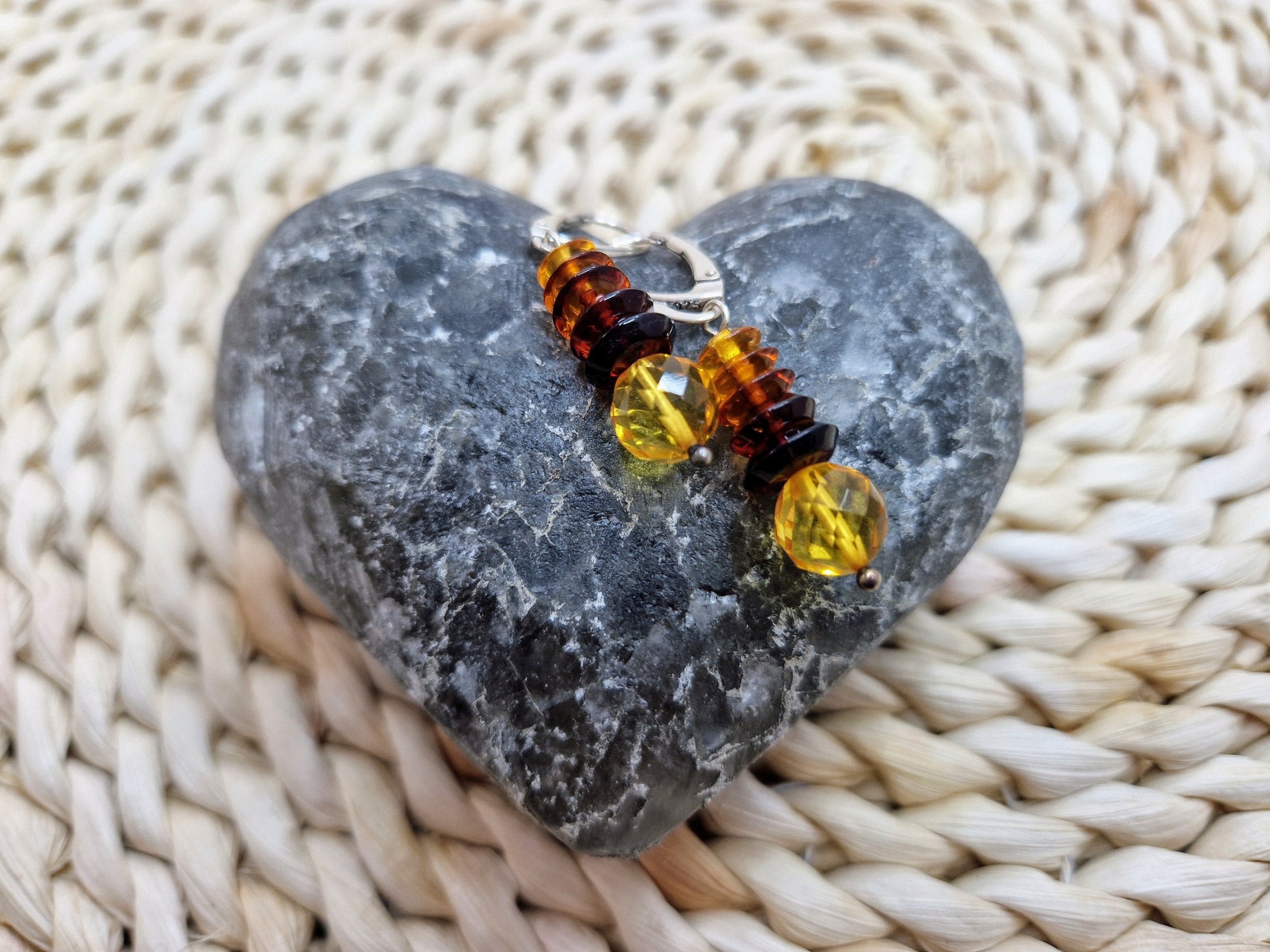 Baltic amber earrings ' Spinner ' - Baltic Mystery | Amber Jewelry