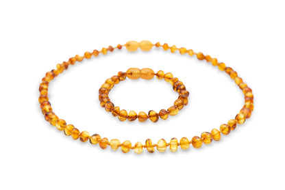 Amber Necklace - Bracelet ' Polished Honey '. Amber - Kids - Jewelry