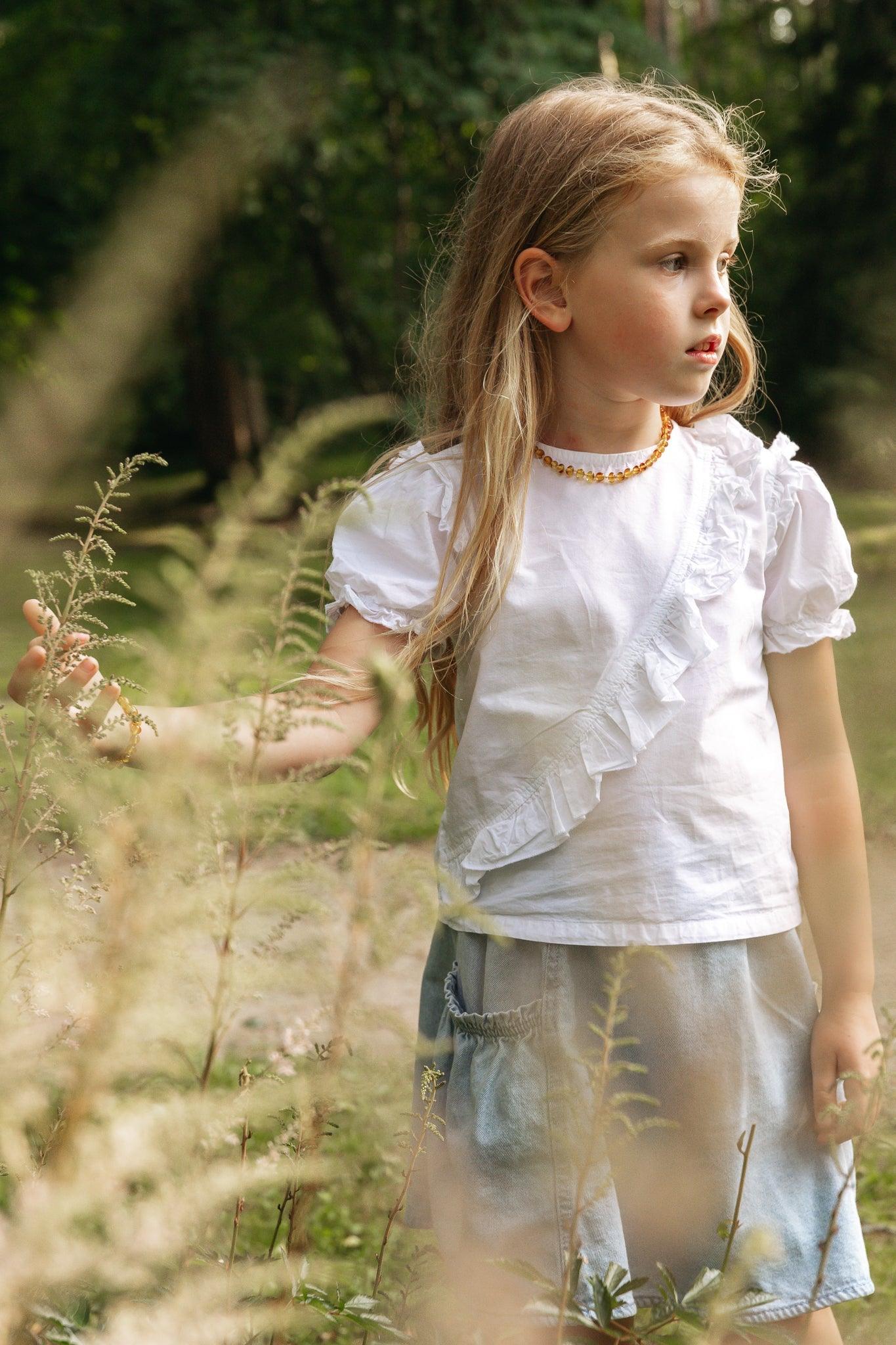 Amber Necklace - Bracelet ' Polished Honey '. Amber - Kids - Jewelry