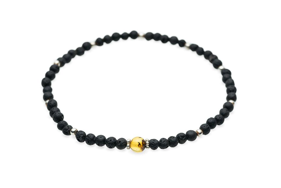 Anklet Bracelet 'Lava - Amber' . Elegant - Jewelry - Summer - Accessory