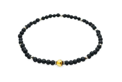 Anklet Bracelet 'Lava - Amber' . Elegant - Jewelry - Summer - Accessory