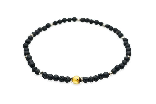 Anklet Bracelet 'Lava - Amber' . Elegant - Jewelry - Summer - Accessory