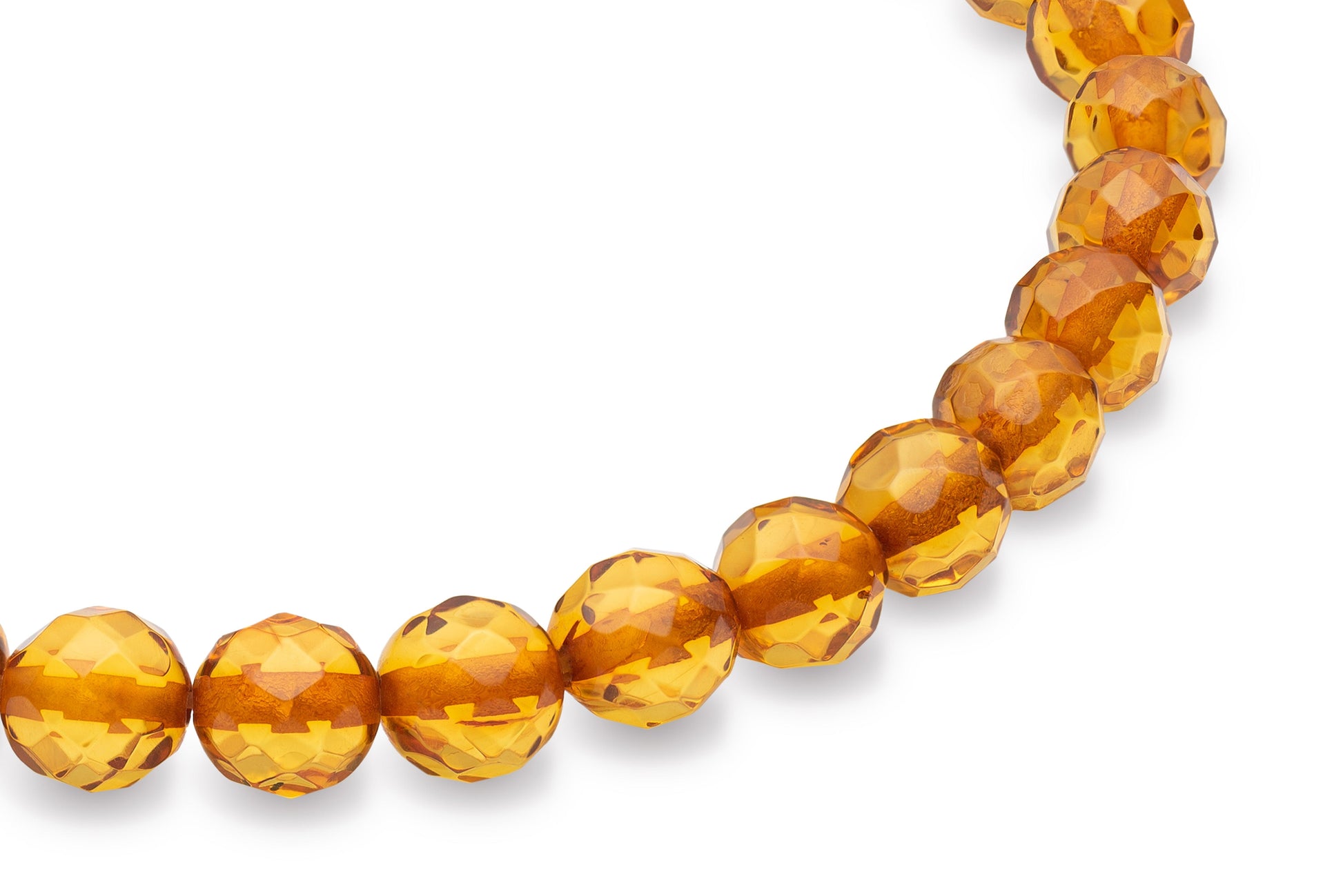 Luxurious Dark Honey Faceted Amber Bracelet - Baltic Mystery | Amber Jewelry
