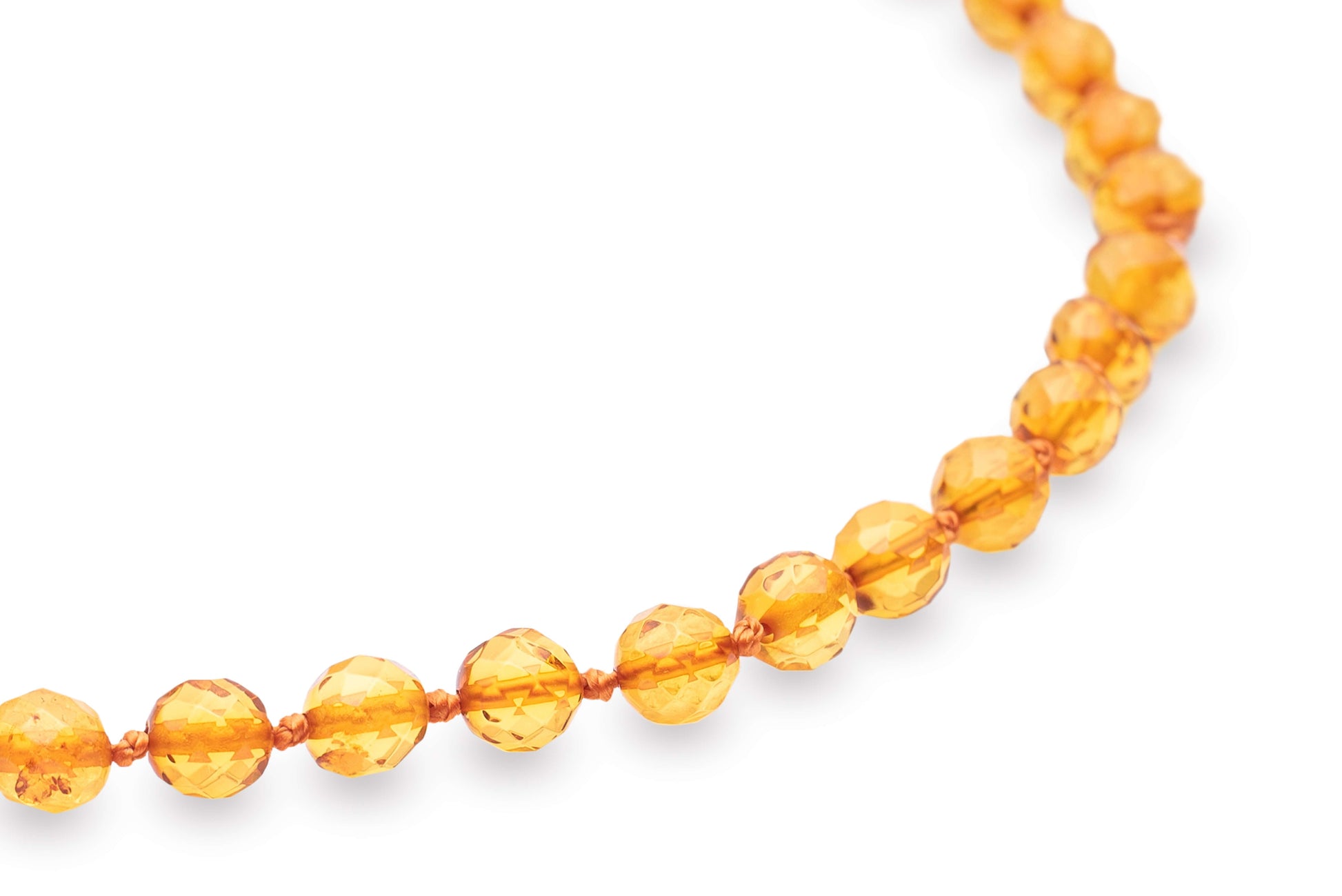 Luxurious Faceted Honey Necklace - Baltic Mystery | Amber Jewelry