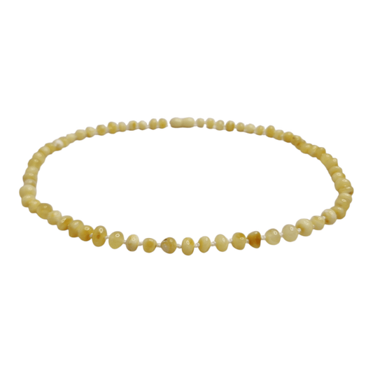 Natural White Amber Necklace - Baltic Mystery | Amber Jewelry