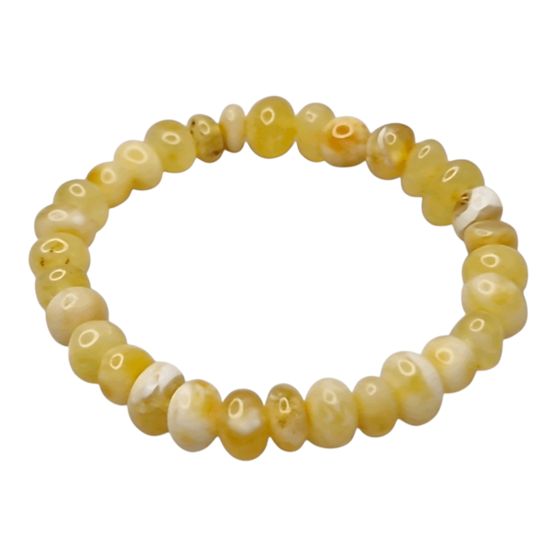 Natural White Amber Bracelet - Baltic Mystery | Amber Jewelry