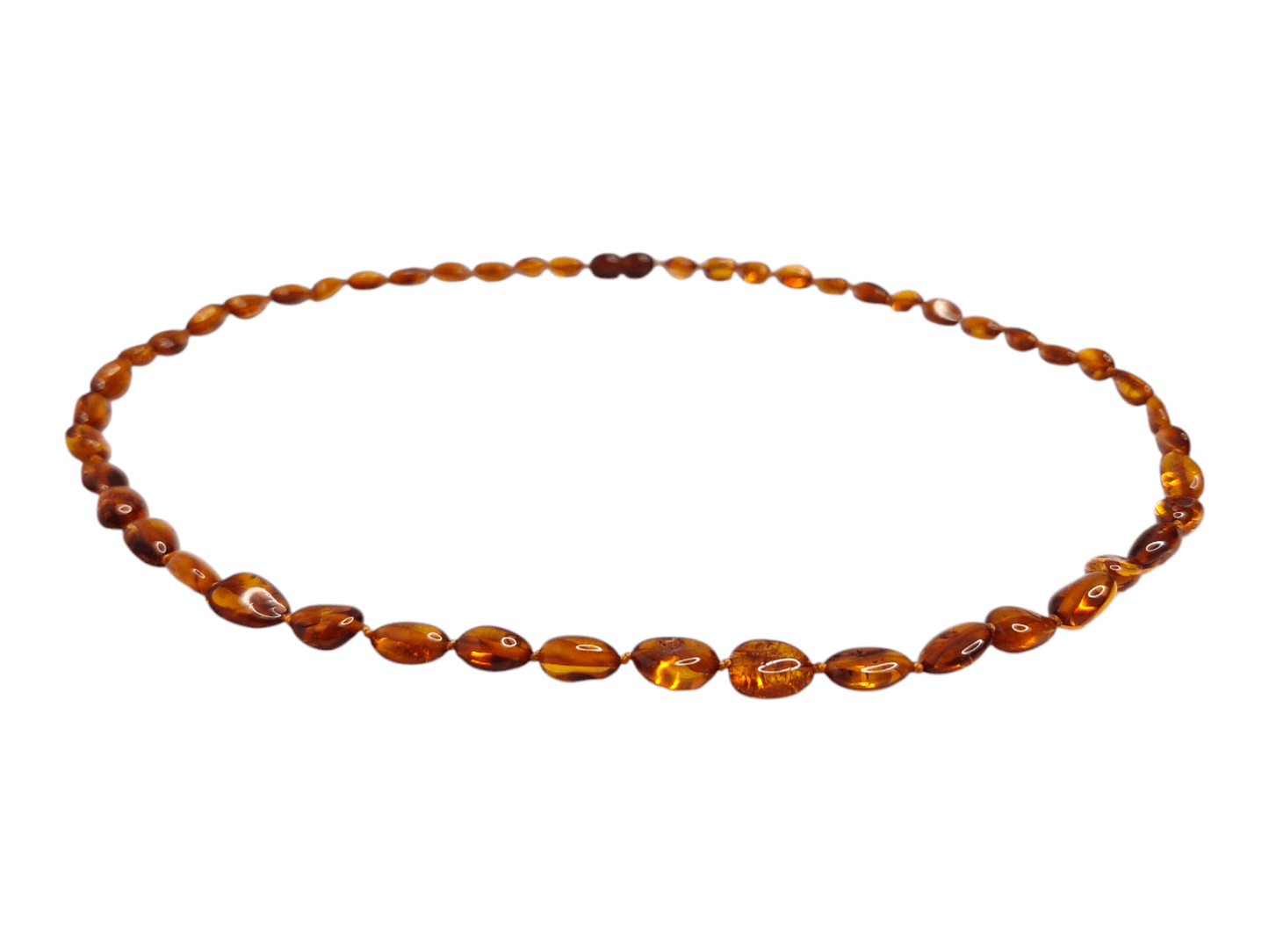 Amber Cognac Bean Necklace - Baltic Mystery | Amber Jewelry