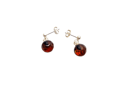 Baltic Amber Earrings 'Bubbles' .Natural Faceted Elegant Jewelry - Baltic Mystery | Amber Jewelry