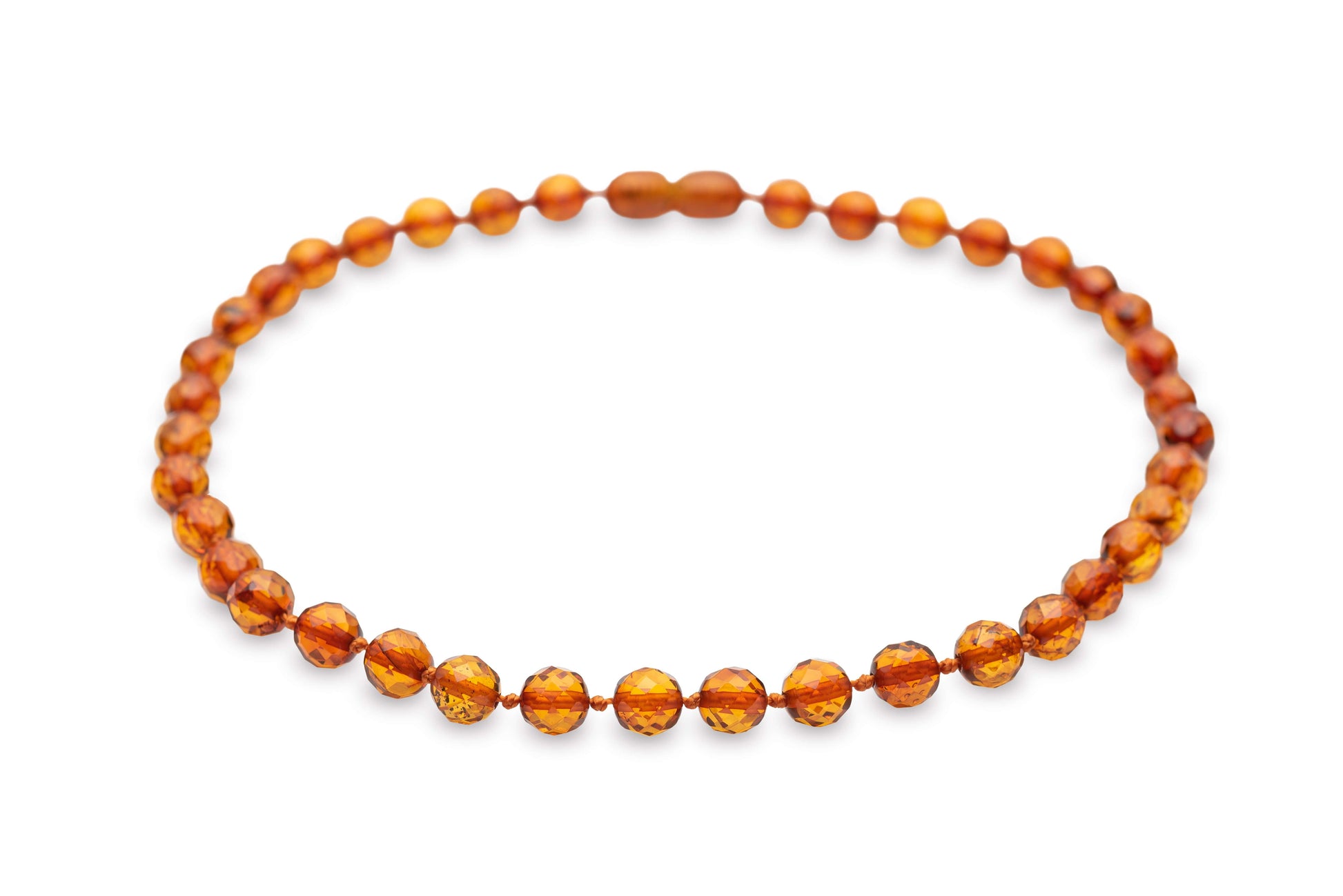 Luxurious Faceted Cognac Necklace - Baltic Mystery | Amber Jewelry