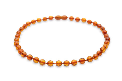 Luxurious Faceted Cognac Necklace - Baltic Mystery | Amber Jewelry