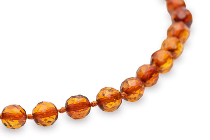 Luxurious Faceted Cognac Necklace - Baltic Mystery | Amber Jewelry