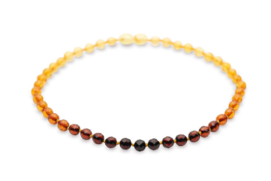 Luxurious Faceted Rainbow Necklace - Baltic Mystery | Amber Jewelry