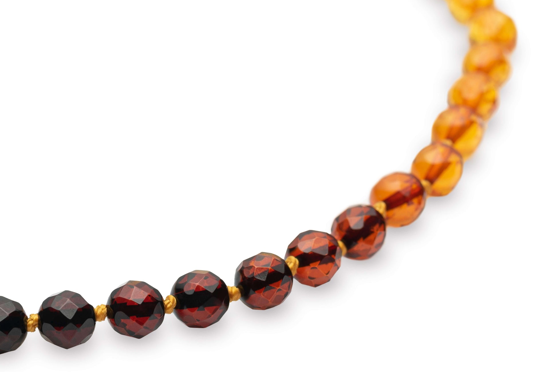 Luxurious Faceted Rainbow Necklace - Baltic Mystery | Amber Jewelry