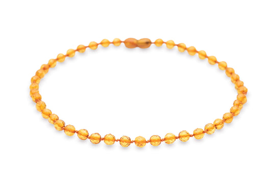 Luxurious Faceted Honey Necklace - Baltic Mystery | Amber Jewelry