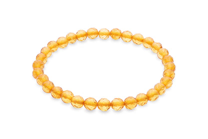 Baltic Amber Bracelet - Faceted Honey Bead Unisex Jewelry 19cm - Baltic Mystery | Amber Jewelry