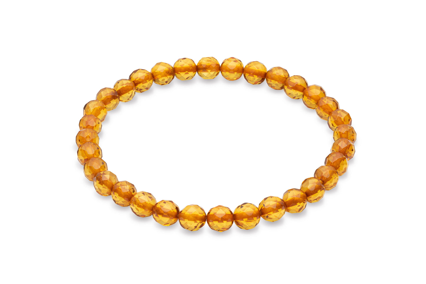 Luxurious Dark Honey Faceted Amber Bracelet - Baltic Mystery | Amber Jewelry