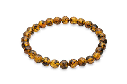 Luxurious Green Amber Faceted Bracelet - Baltic Mystery | Amber Jewelry