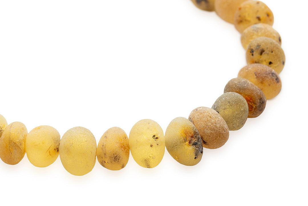 Raw Green Amber Bead Bracelet - Baltic Mystery | Amber Jewelry