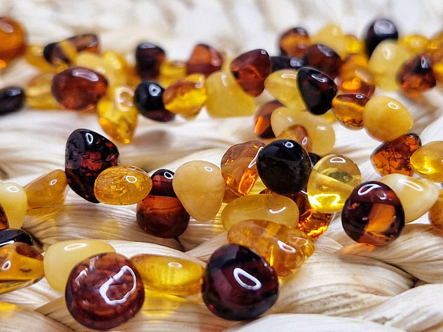 Handcrafted Amber Necklace | Multicolor - Baltic Mystery | Amber Jewelry