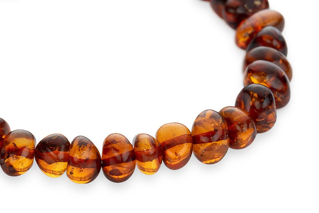 Amber Bracelet - Natural Baltic Amber - Cognac- Unisex - 19 cm - Baltic Mystery | Amber Jewelry